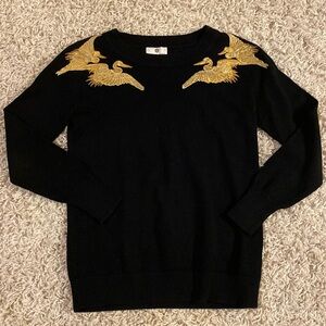 Altuzarra x Target "Golden Goose" embroidered black sweater size SP